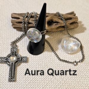 Silver Necklace and Ring Set